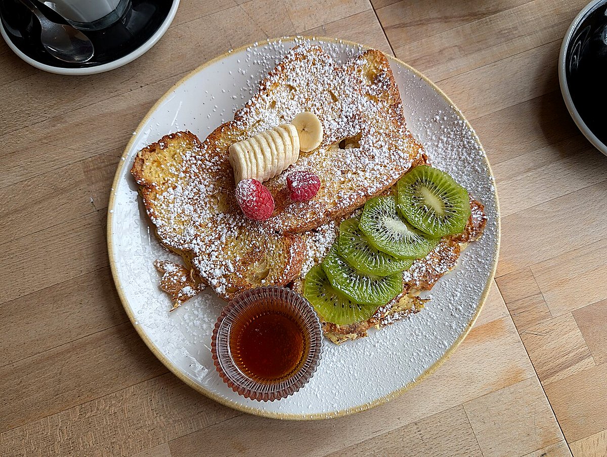 Golden pain perdu, custard-soaked baguette French toast